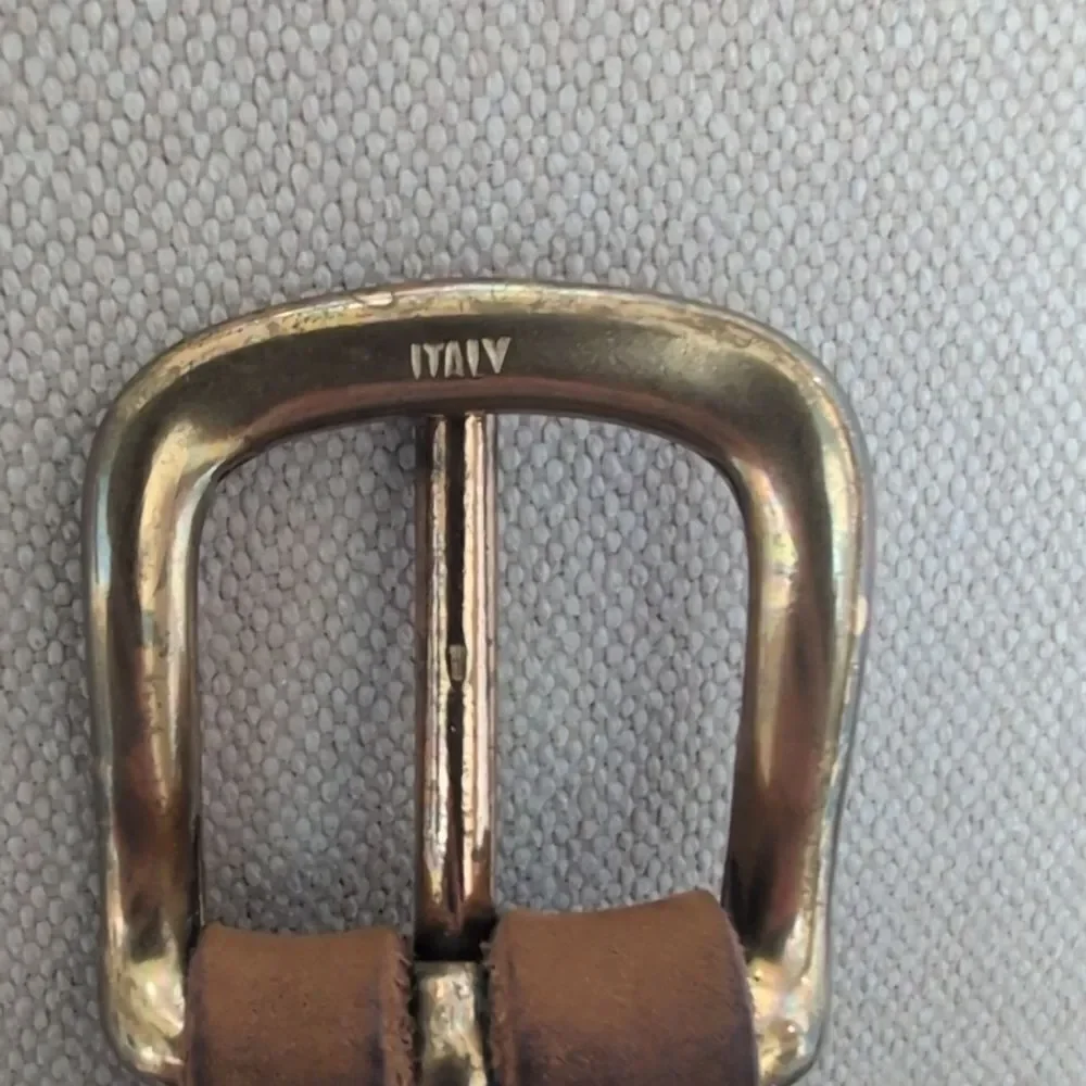A Tail We Could Wag Cotton & Leather Artisan Men's Belt Italian Brass Buckle